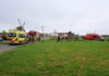 Man met scootmobiel te water in Stevenshof