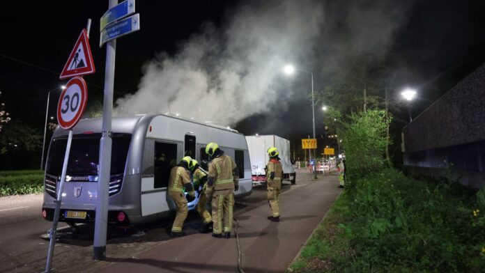 Brand in caravan