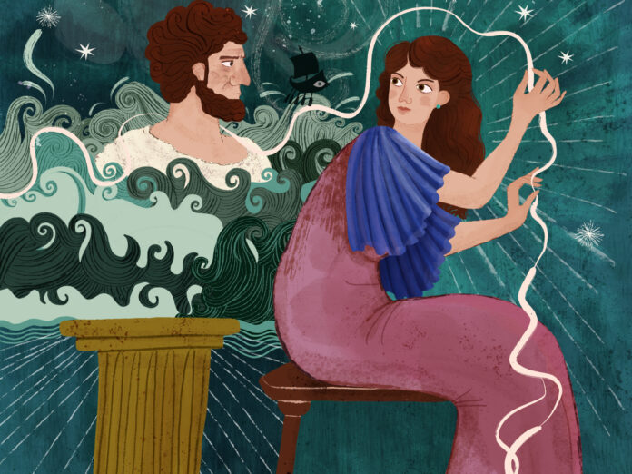 Odysseus en Penelope Illustratie Lena Addink