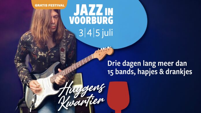 Jazzfeest in Van Schagenstraat in Voorburg