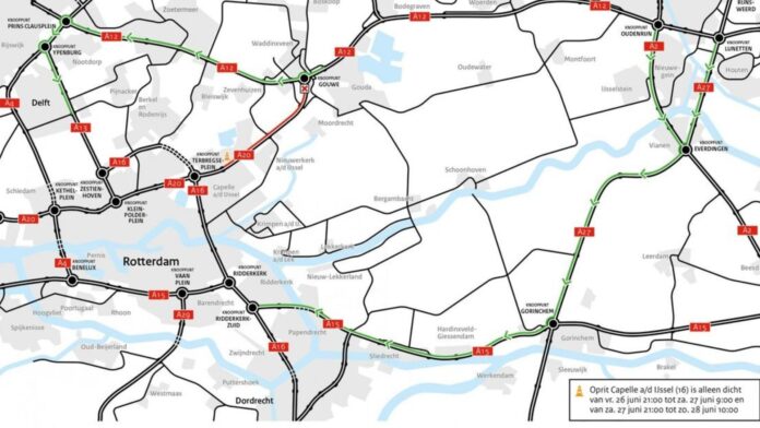 Snelweg dit weekend opnieuw dicht