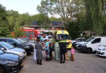 Kind klem met fiets in Leidschendam Kind klem met fiets in Leidschendam