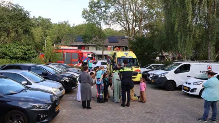 Kind klem met fiets in Leidschendam Kind klem met fiets in Leidschendam