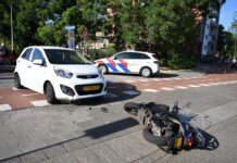 Scooterrijder lichtgewond bij aanrijding