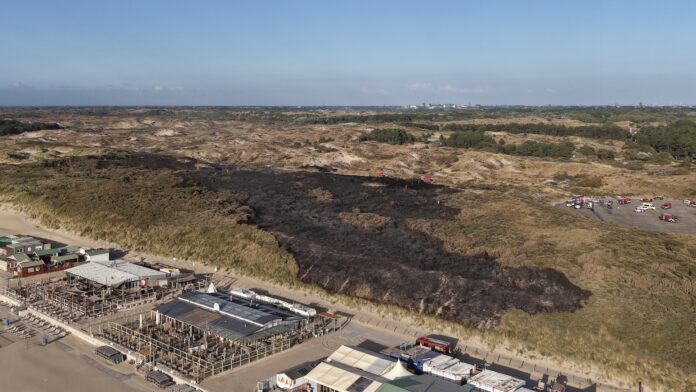 Brand in Wassenaarse duinen onder controle, gebied blijft hele nacht bewaakt Brand in Wassenaarse duinen onder controle, gebied blijft hele nacht bewaakt